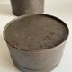 Set of 2 old weathered metal boxes