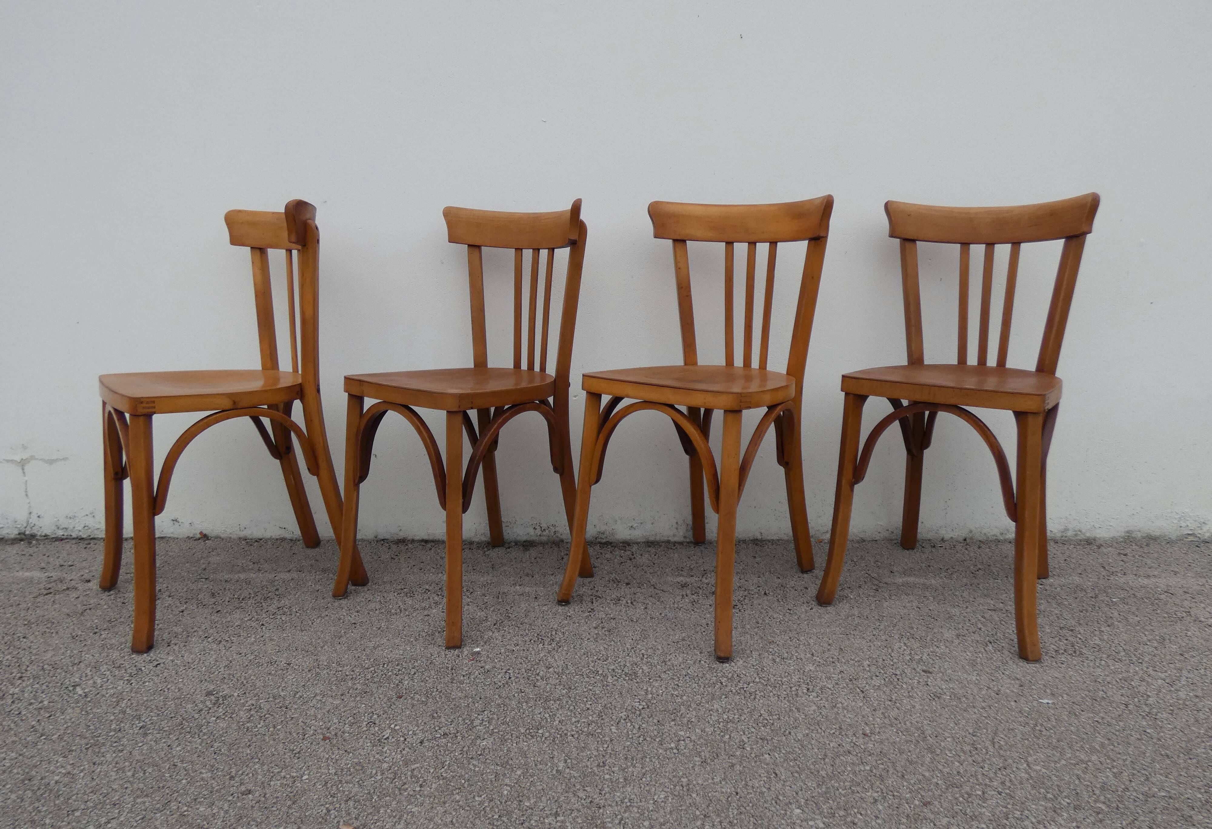 4 old vintage Luterma bistro chairs