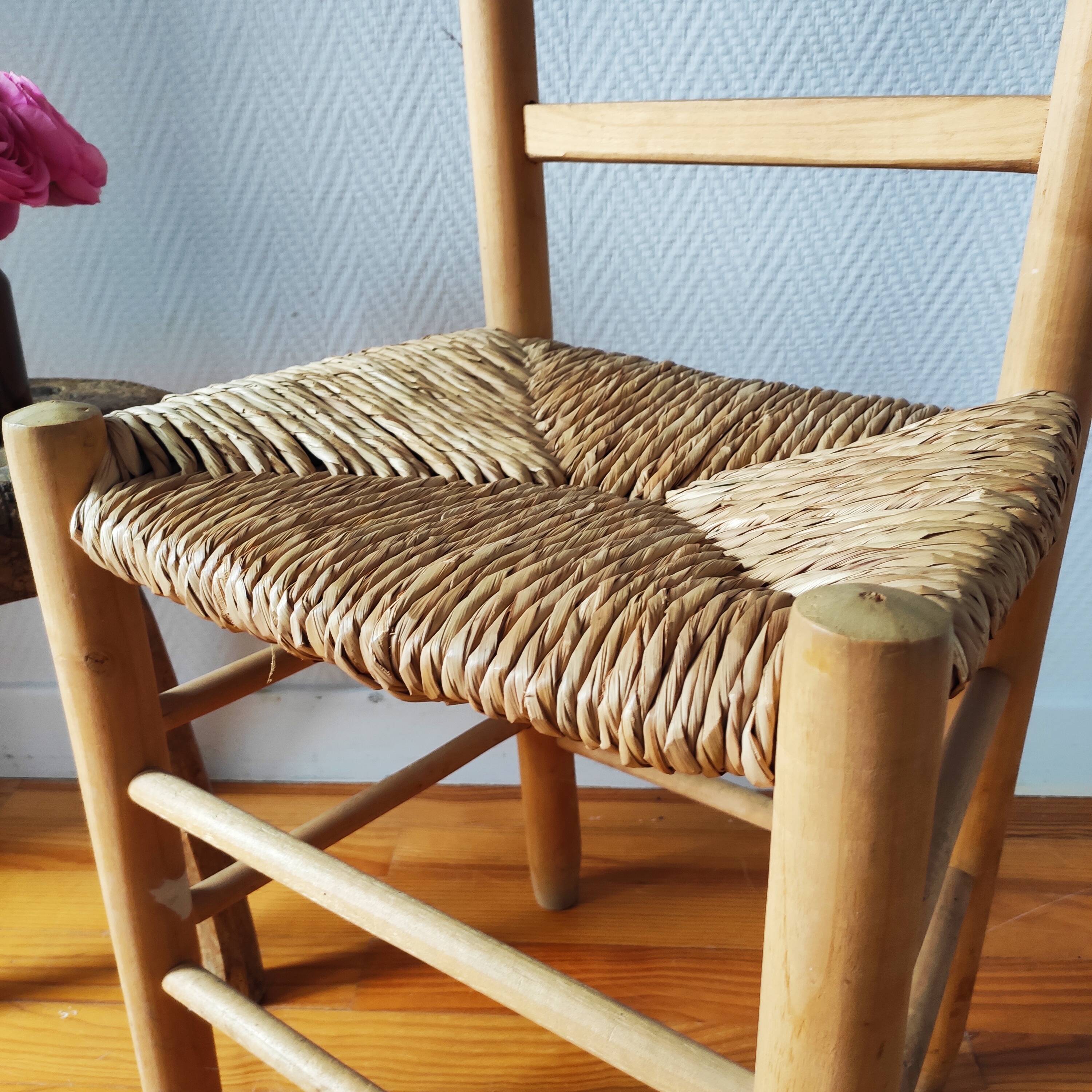 Vintage raw wood chair