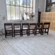 Set of 4 Savoyard pine folk art chairs from the 1950s.