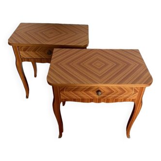 Paire de tables de chevet Vintage