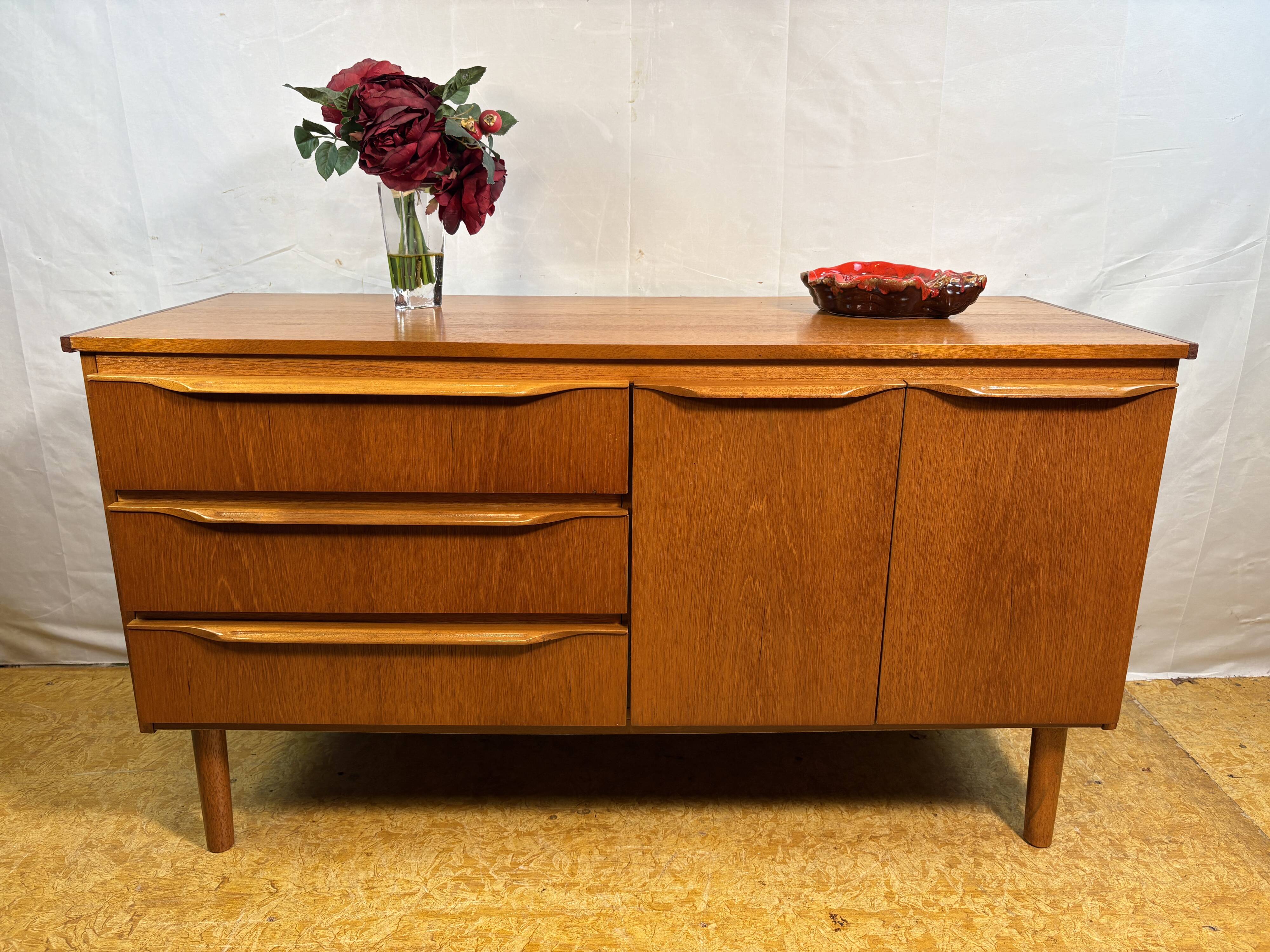 Mid Century Retro Vintage J.S. Sakol Teak Sideboard 1960Scandinavian Design