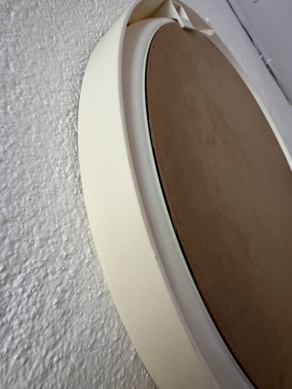 White Bakelite mirror from the 70s