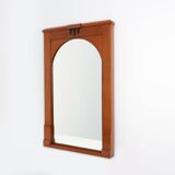 Art Deco Oak Wall Mirror, Belgium, circa 1915