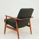 Mid Century Lounge Chair by M. Zieliński, Poland 1960, Olive Wool