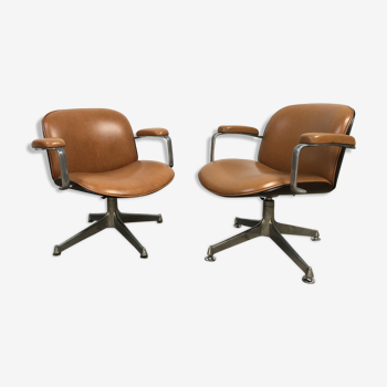 Lot de 2 fauteuils par Ico Parisi pour MIM