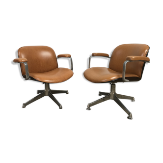 Lot de 2 fauteuils par Ico Parisi pour MIM