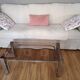 Vintage 70s lounge coffee table chrome-plated base and smoky glass tray