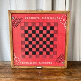 Vintage checkers and chess game board