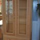 Rattan glass cabinet