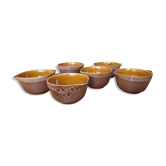 Set of six vintage ceramic bowls