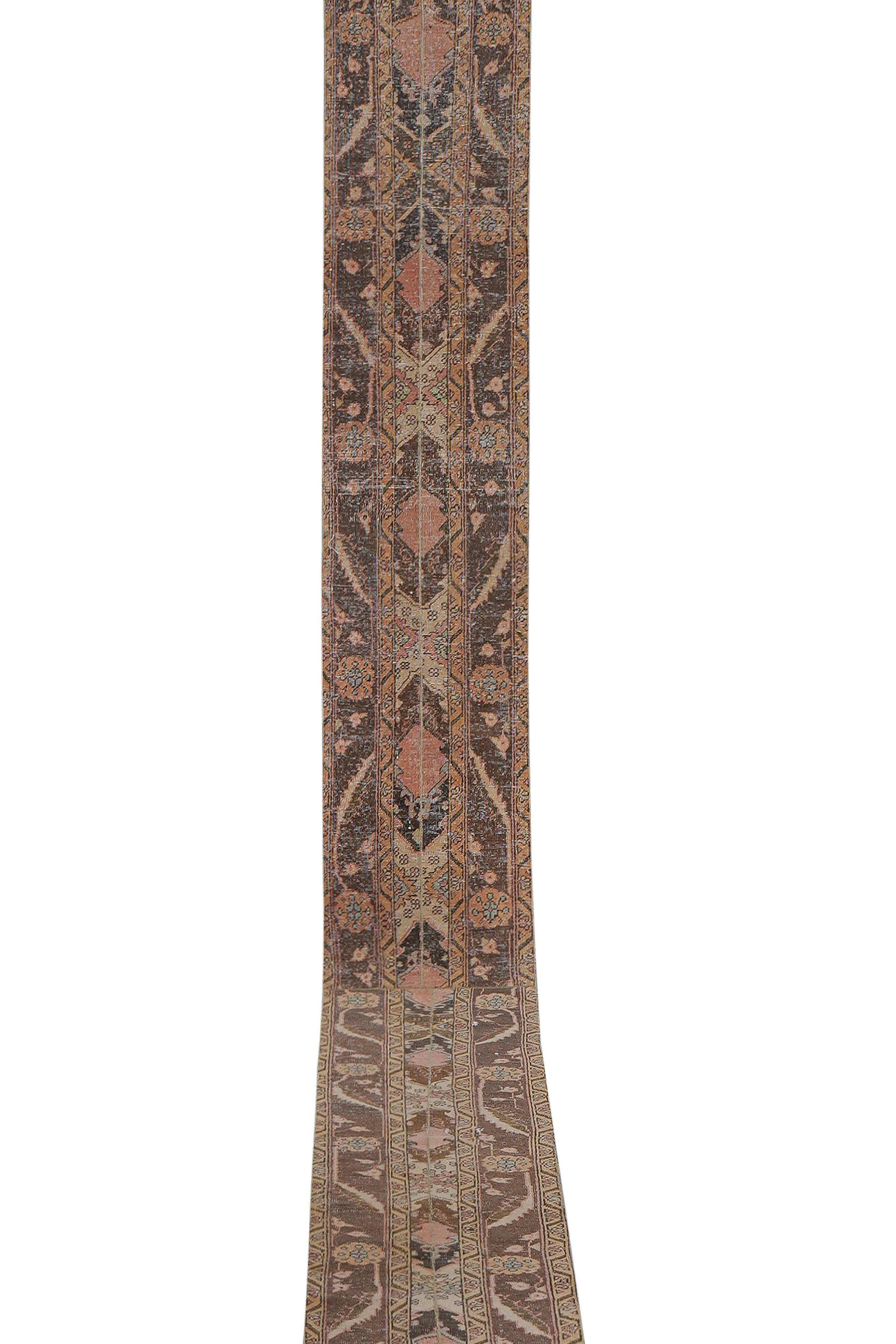 Vintage Turkish Oushak Rug Handwoven 53x635 cm