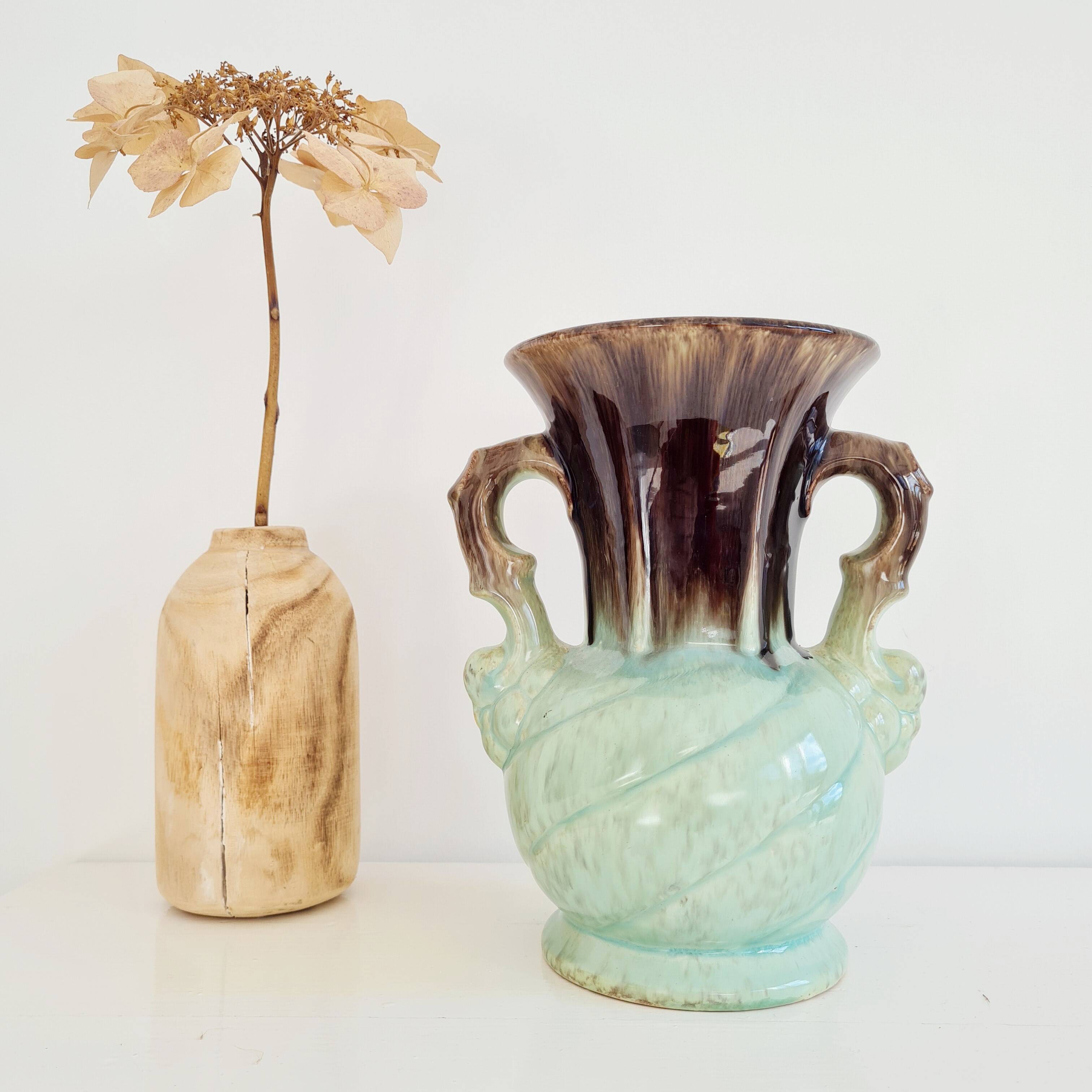 Antique blue vase - numbered