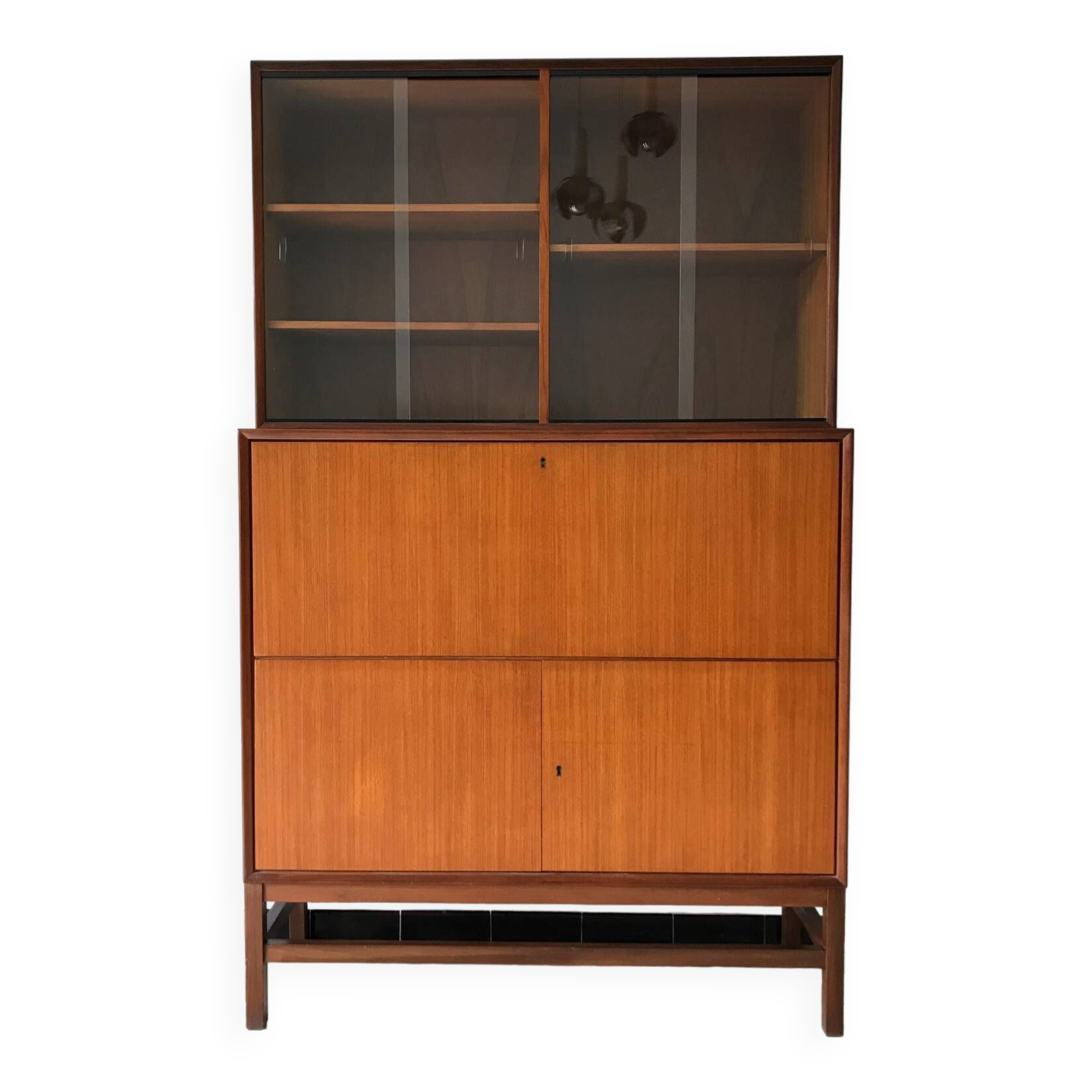 Scandinavian library secretary in vintage teak from the 60s