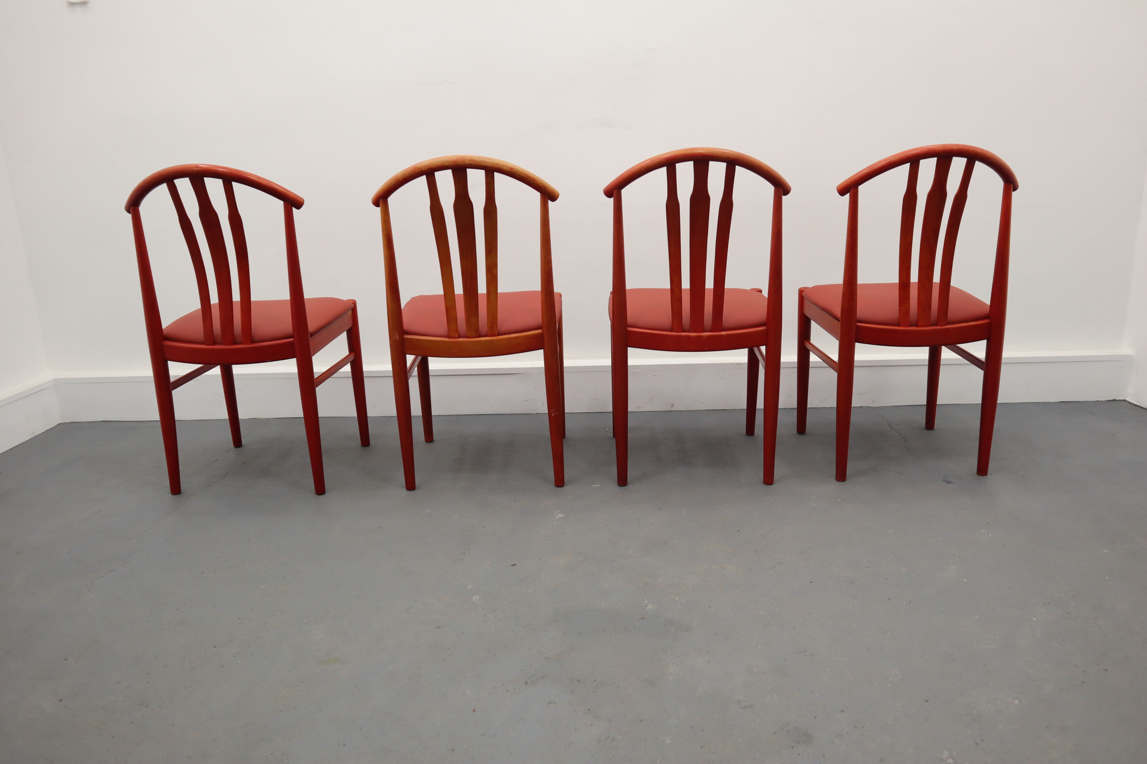 Swedish Dining Chairs by C. Ekström, A. Johansson & S. Hyssna, 1970s, Set of 4