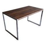 Bureau noyer métal
