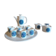 Thomas Rosenthal Germany porcelain Tulips coffee set in greens and blues