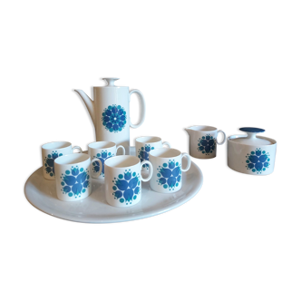 Thomas Rosenthal Germany porcelain Tulips coffee set in greens and blues