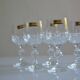 6 port glasses in Bohemian crystal Czechoslovakia