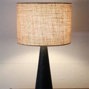 Rare black Theodor Skjøde Knudsen table lamp / Skjern / Mid-century Danish modern design / 1960s / 1970s