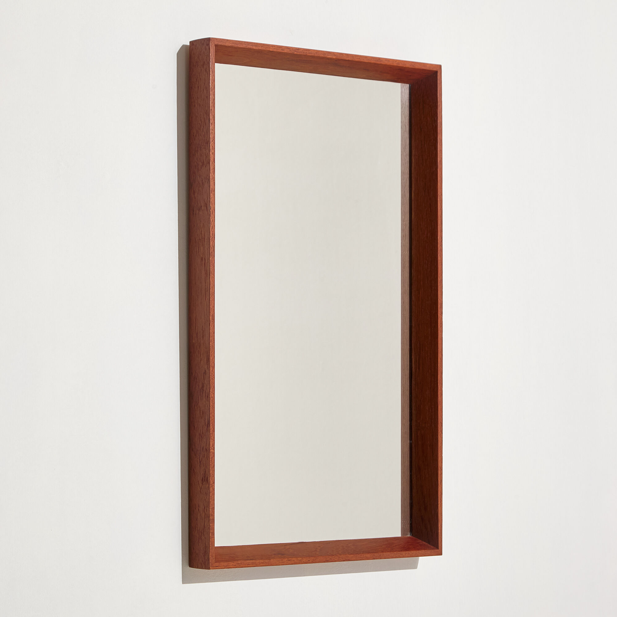 Teak framed mirror