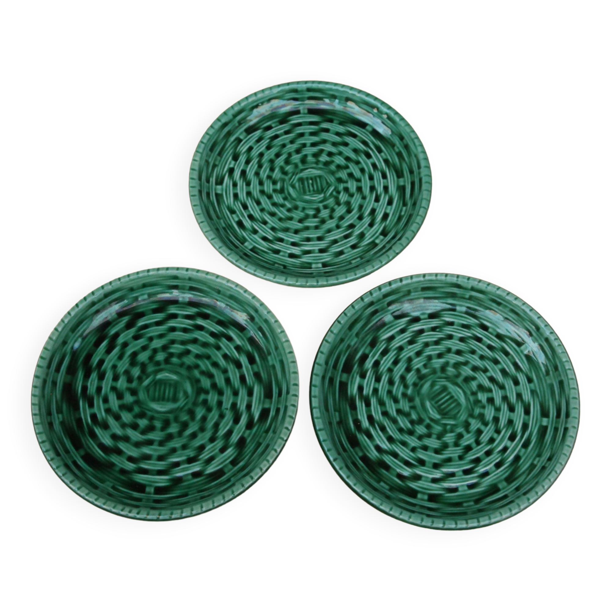 Sarreguemines ceramic bottle coaster