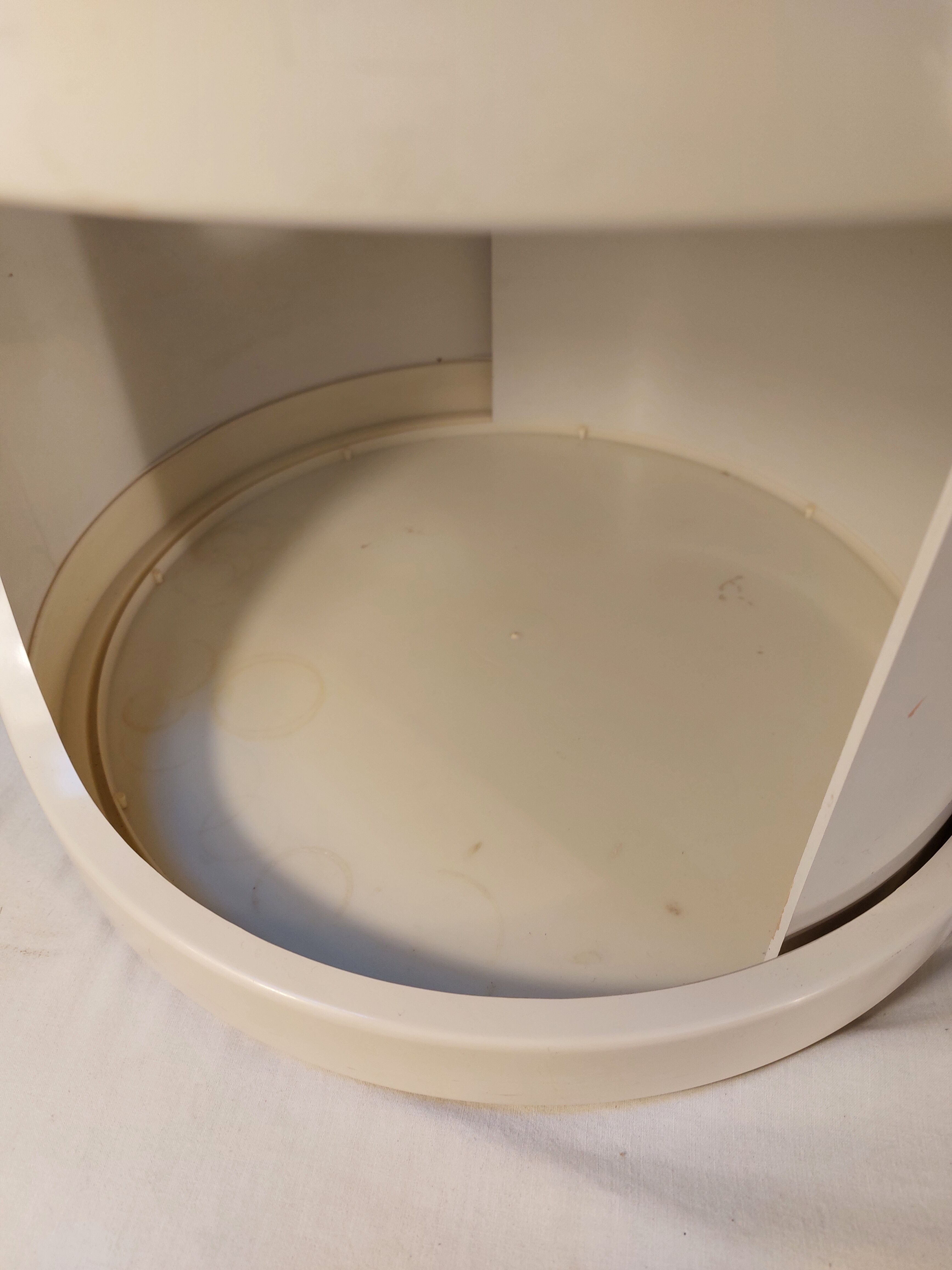 Paire de chevets cylindriques vintage en plastique ABS empilables