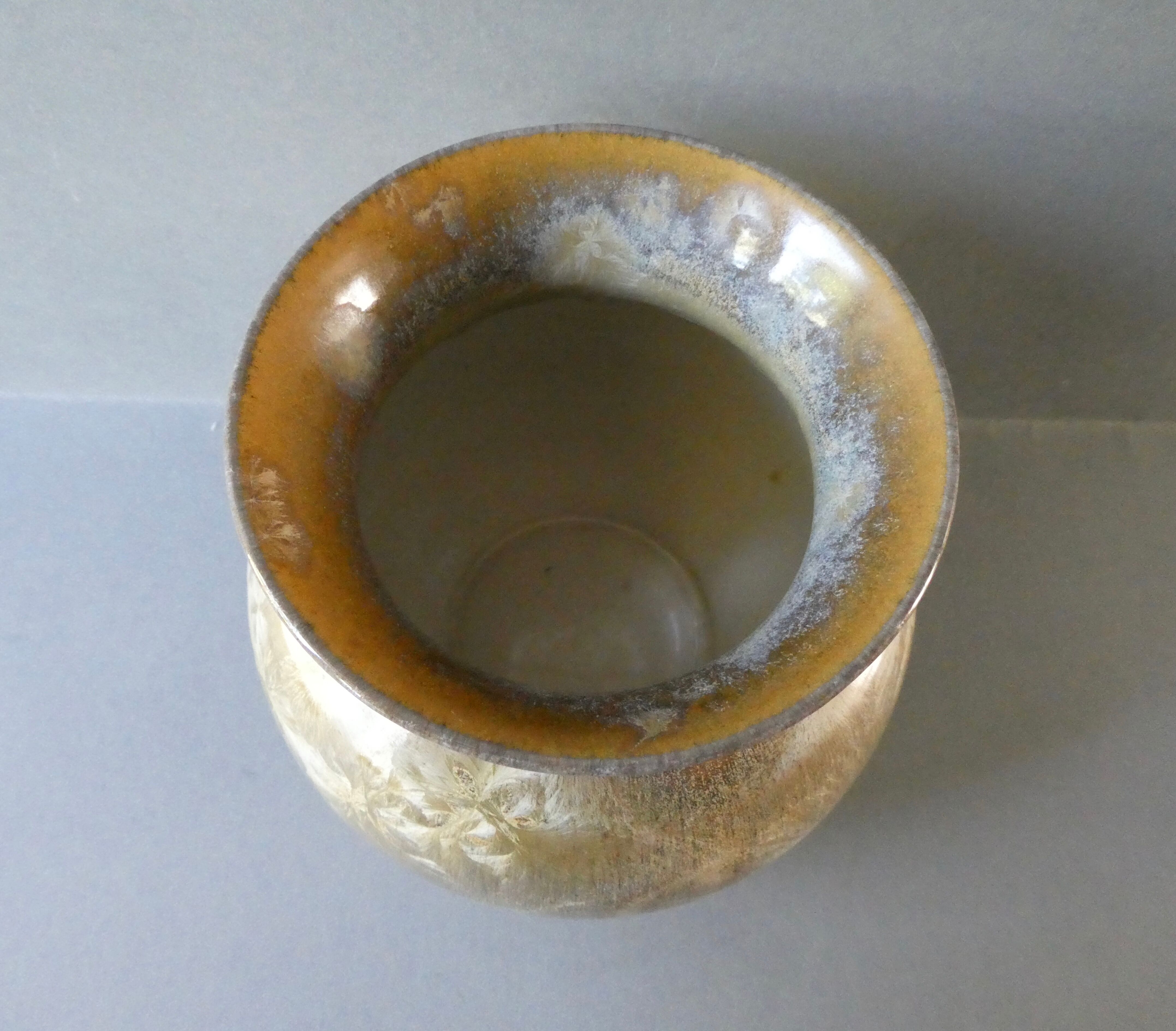 Vase en céramique, émail à cristallisation, Montgolfier France
