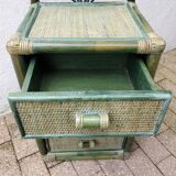 Rattan bedside table