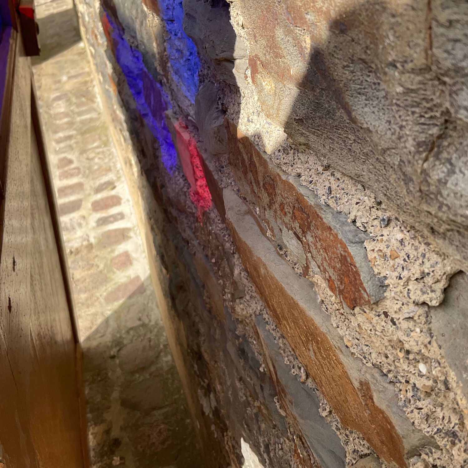 Old glass door L 92 x H 205