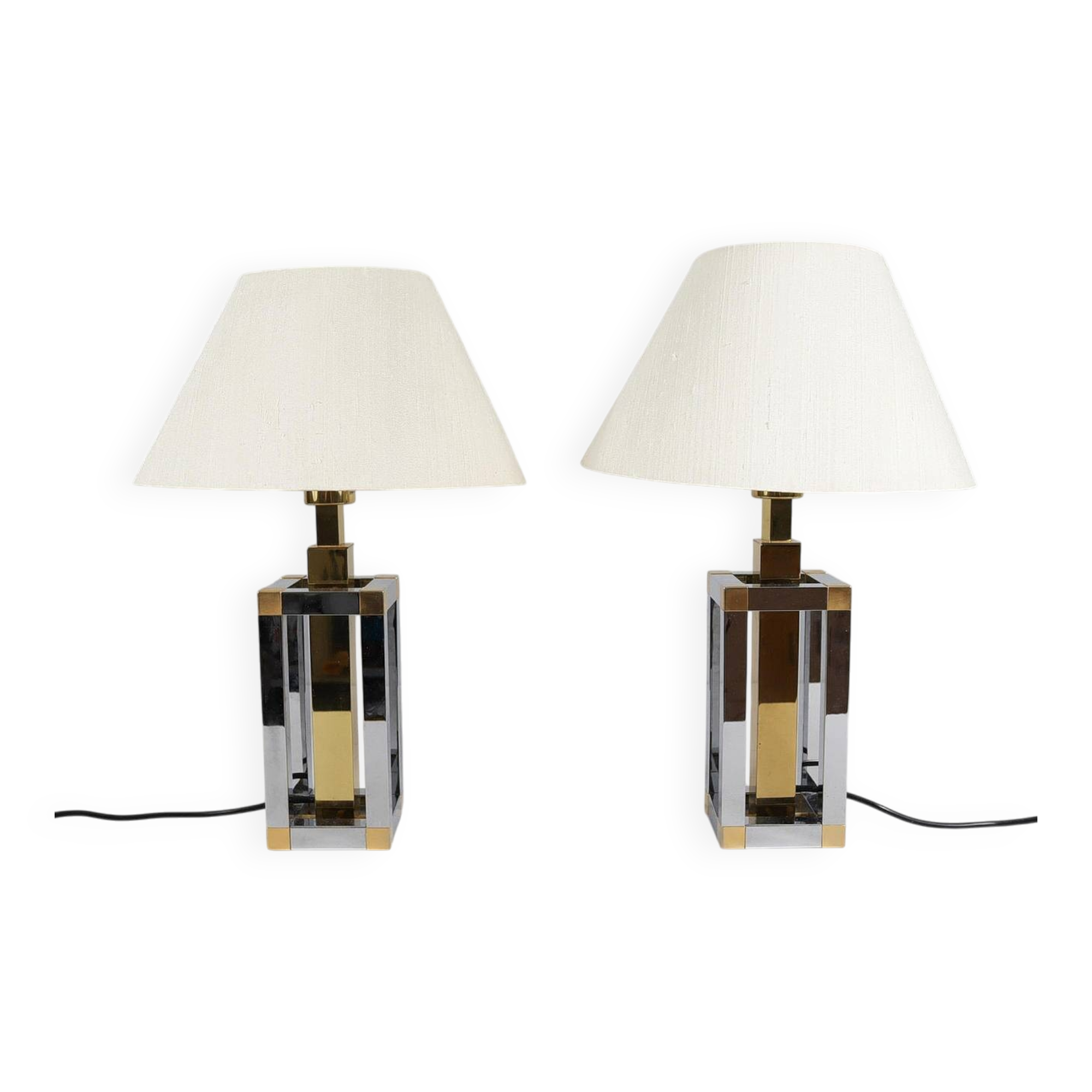 Stephane Davidts. Set of 2 table lamps by WKR, Hollywood Regency, Germany, 1980s.