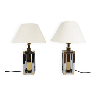 Stephane Davidts. Set of 2 table lamps by WKR, Hollywood Regency, Germany, 1980s.