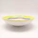 Multicolored deep plate in Italian ceramic