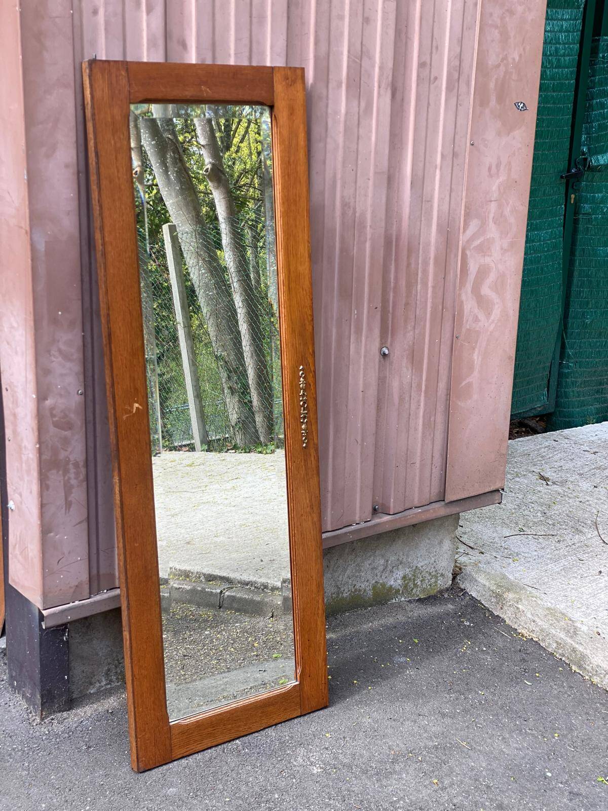 Vintage oak mirror 48x133cm