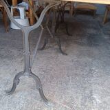 Large family bistro table with wooden top 190cm