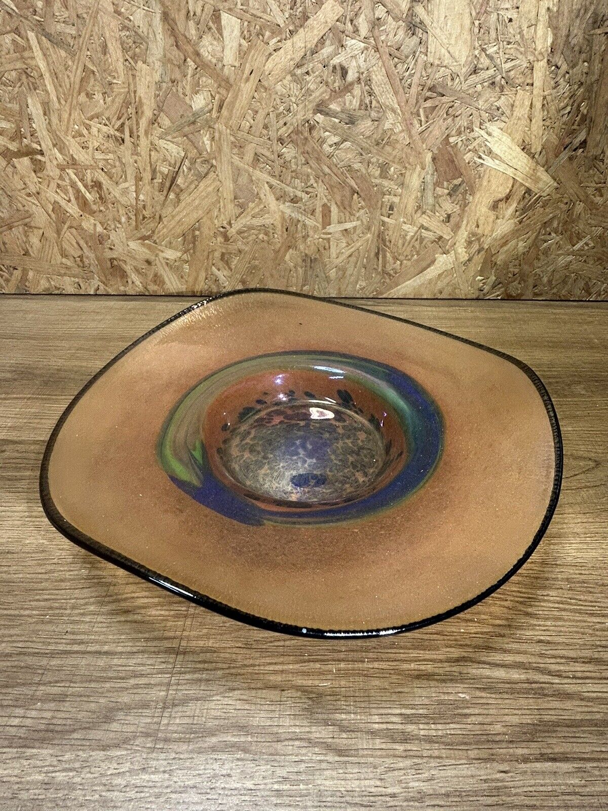 Cup, iridescent glassware, signature