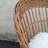Wicker armchair, 1950s