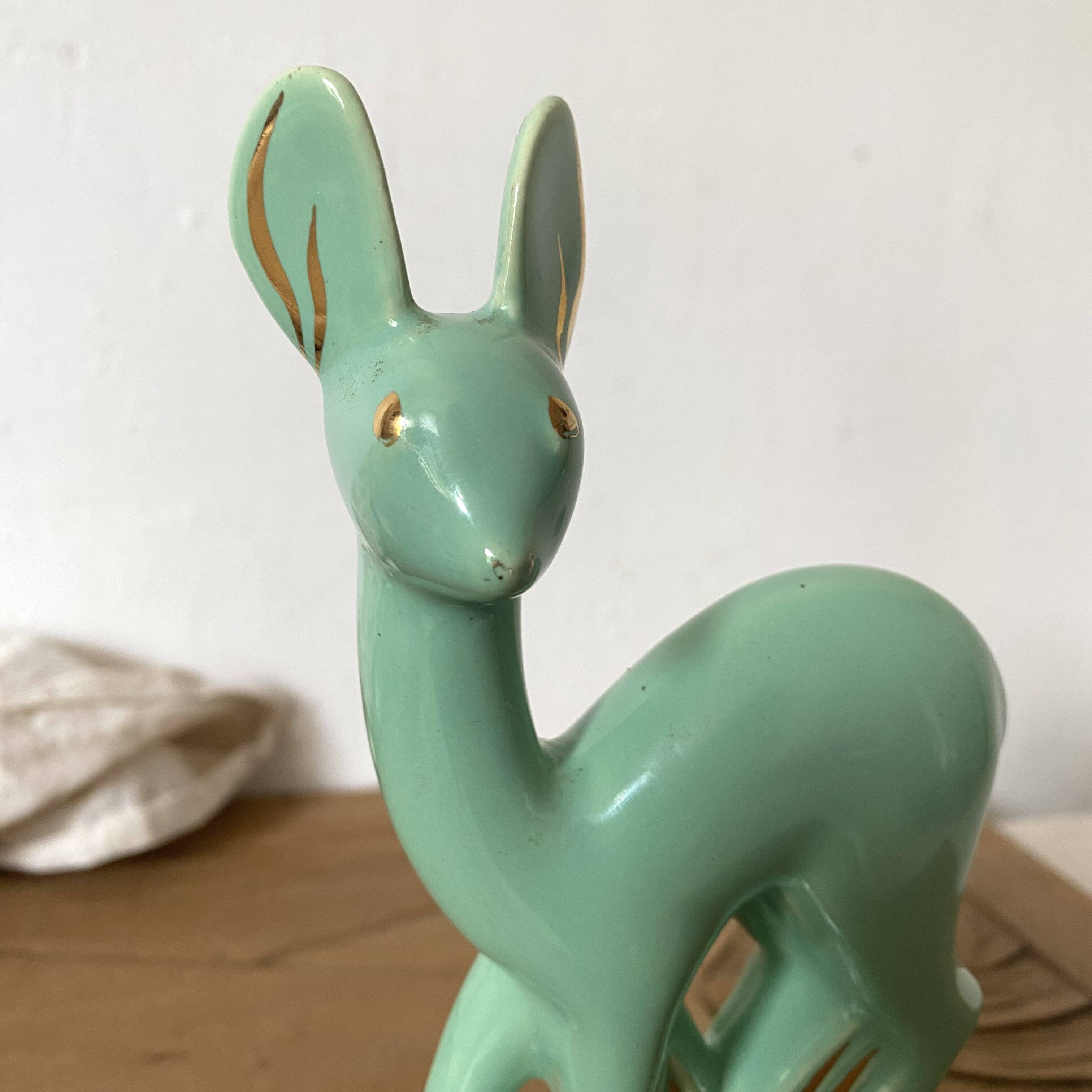 Art Deco Ceramic Doe