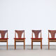 Série de 4 chaises scandinaves vintage 1960