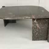 Italian marble teardrop coffee table, 1980s