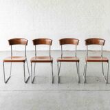 Set of 4 'B257' dining chairs by Emile Guillot, 1920s