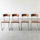 Set of 4 'B257' dining chairs by Emile Guillot, 1920s