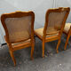 Set of 6 chairs in Louis XV style - carved wood and caning