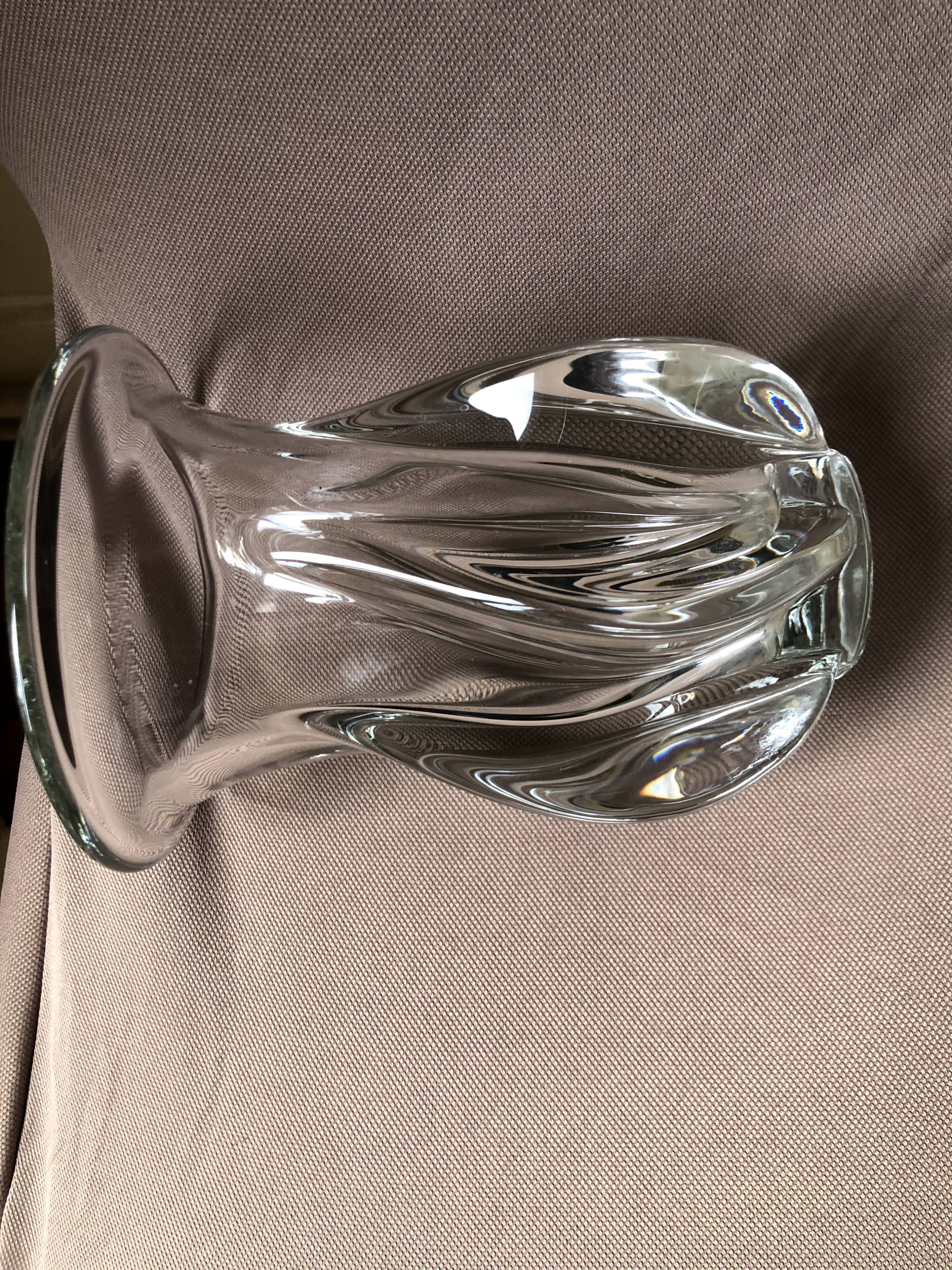 Transparent crystal vase