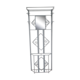 Wall coat rack wardrobe art deco 1930