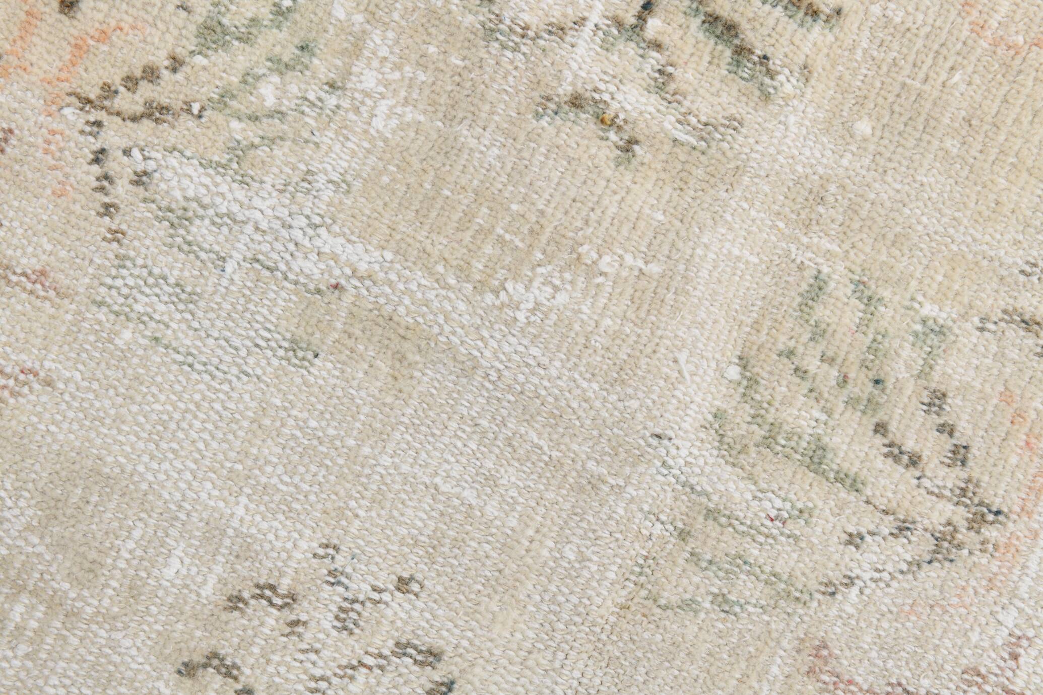 6x8 Cream Brown Floral Vintage Area Rug, 181x261Cm SK 21812