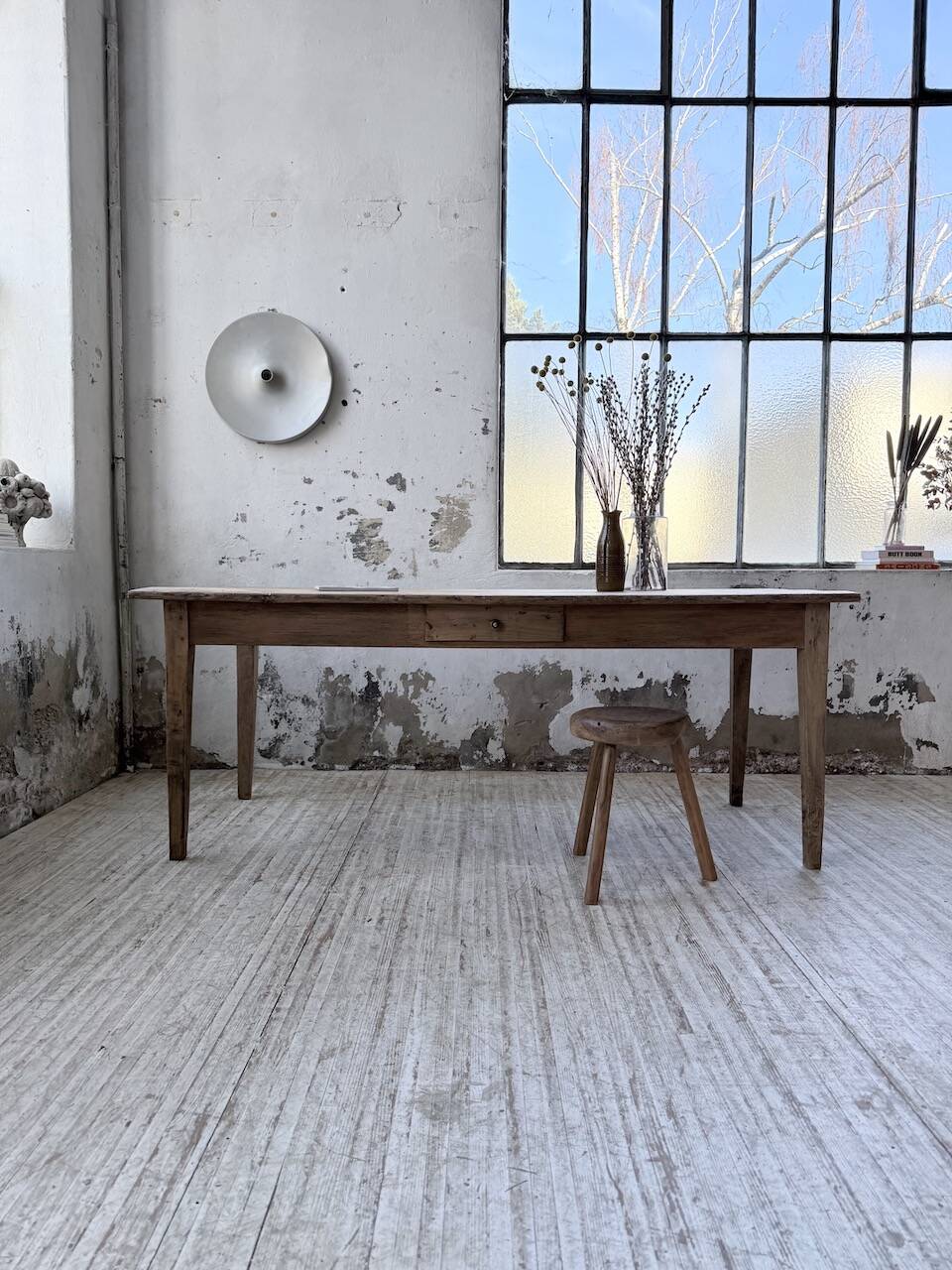 1950 pine farmhouse table 2m