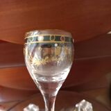 Service à liqueur en cristal émaillé 10 pièces