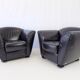 Cor zelda set of 2 leather armchairs by peter maly