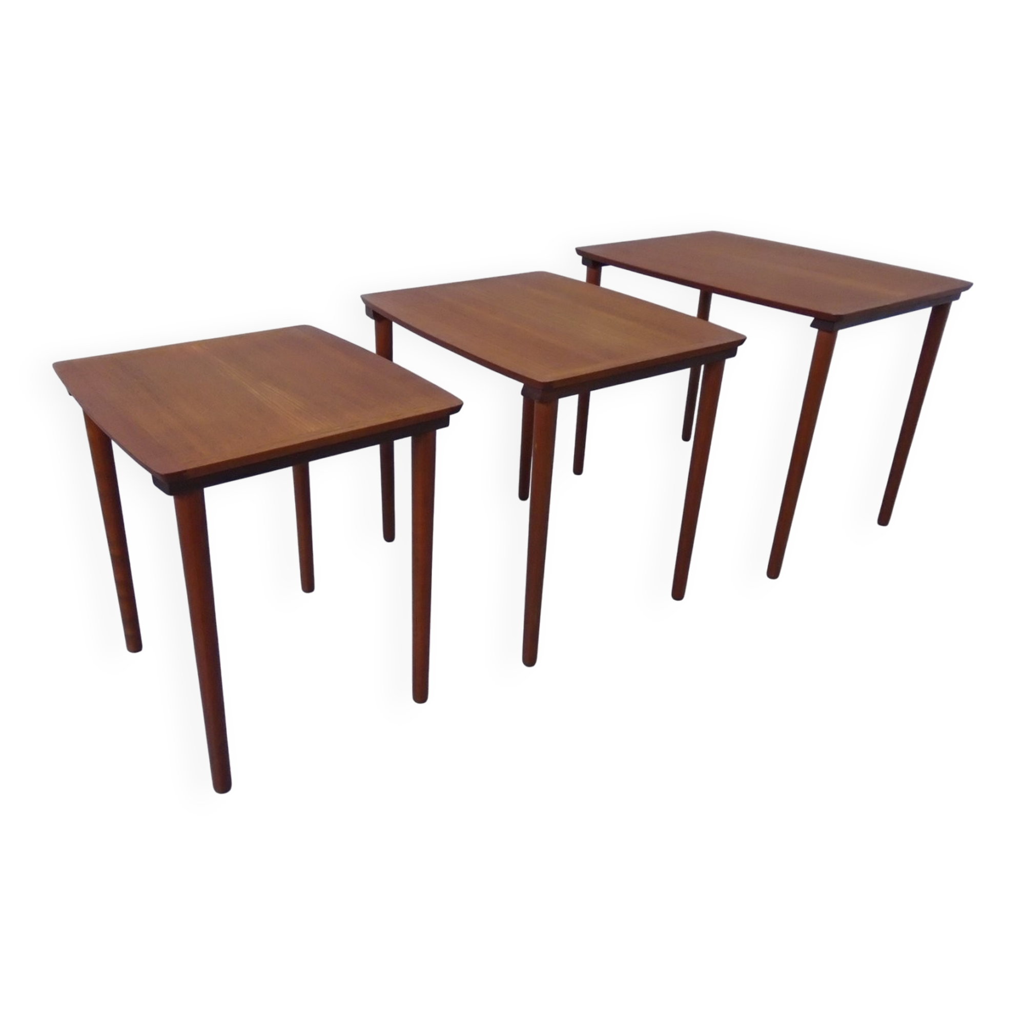 Danish Teak Nesting Tables from Møbelintarsia, 1960s, Set of 3